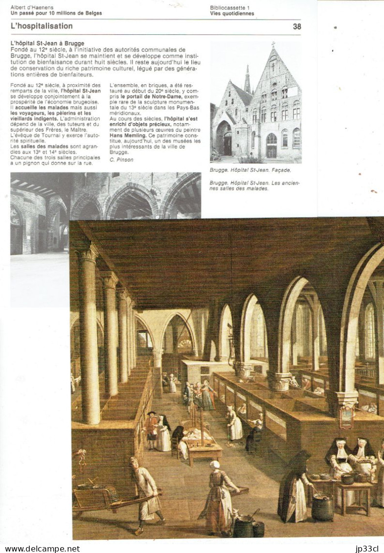 L'hôpital St-Jean à Brugge (Bruges) (Image : La Salle Des Malades, Toile De Jan Beerblock) - Lesekarten