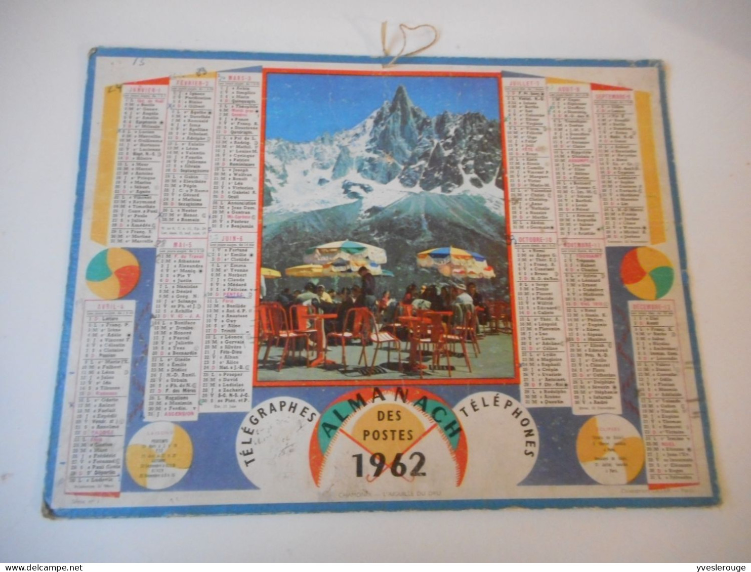 ALMANACH DES POSTES 1962 - Tamaño Grande : 1961-70