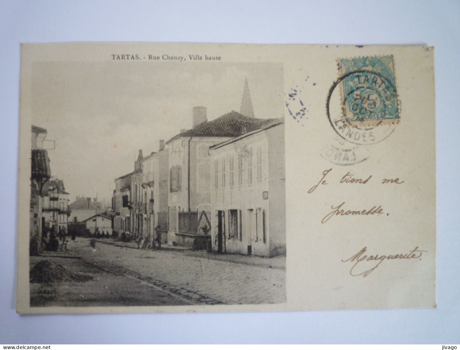 2023 - 416  TARTAS  (Landes)  :  Rue Chanzy , Ville Haute  1904   XXX - Tartas