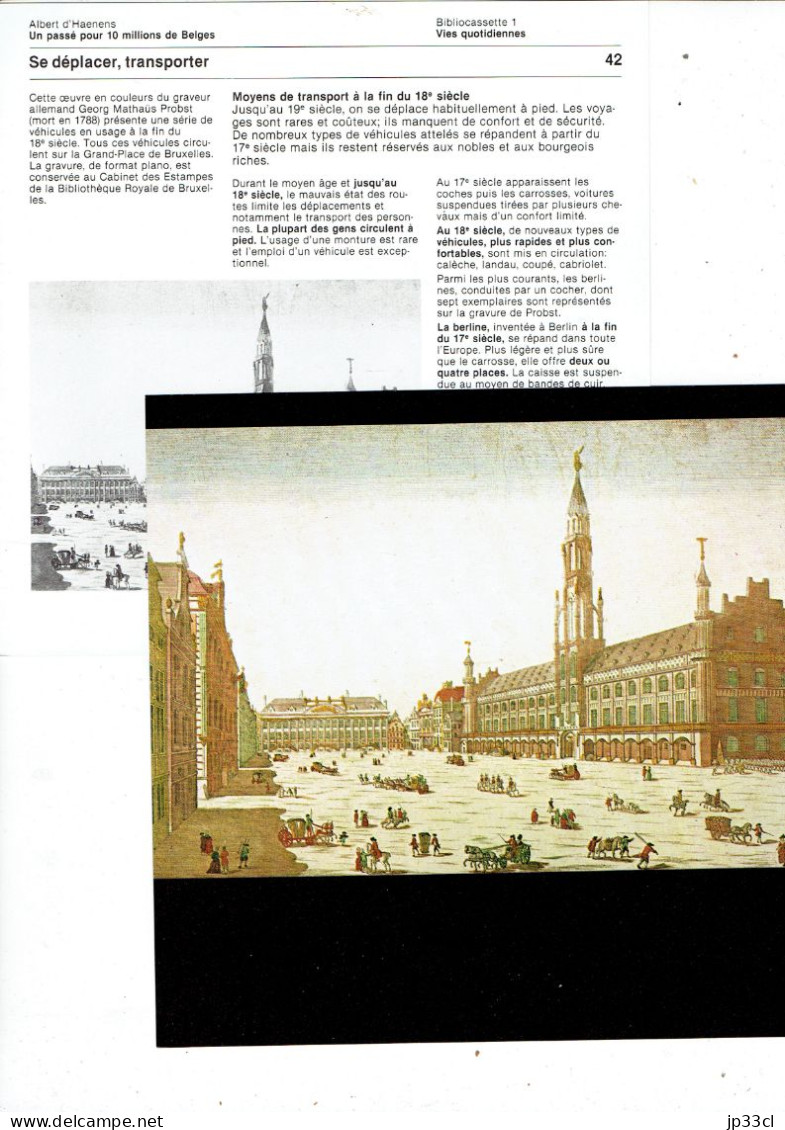 Histoire Des Moyens De Transport (Image : Véhicules Divers à La Grand-Place De Bruxelles De Georg Mathaüs Probst) - Fichas Didácticas