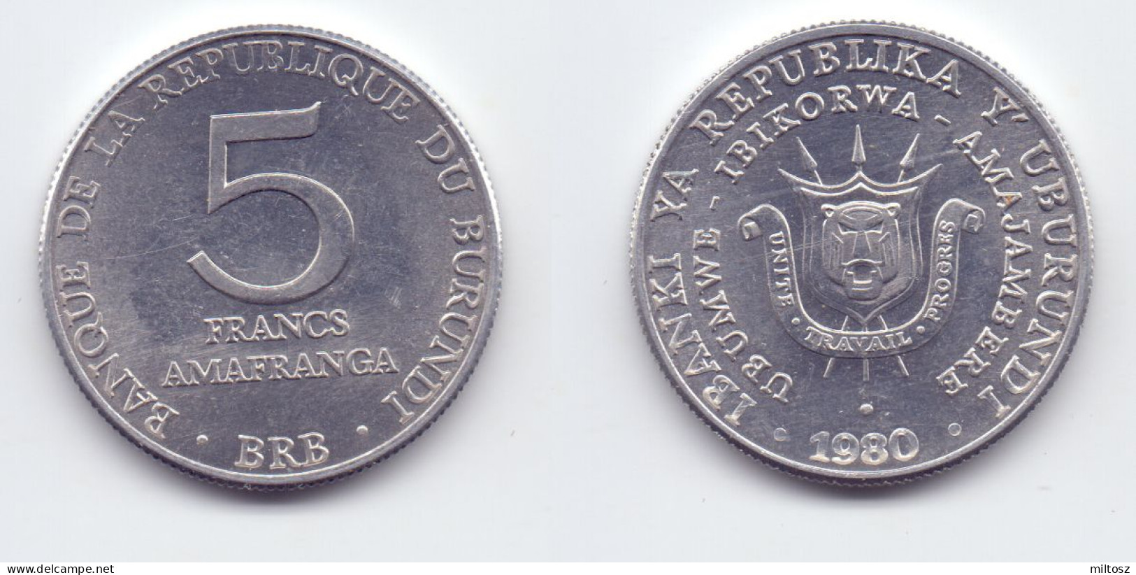 Burundi 5 Francs 1980 - Burundi