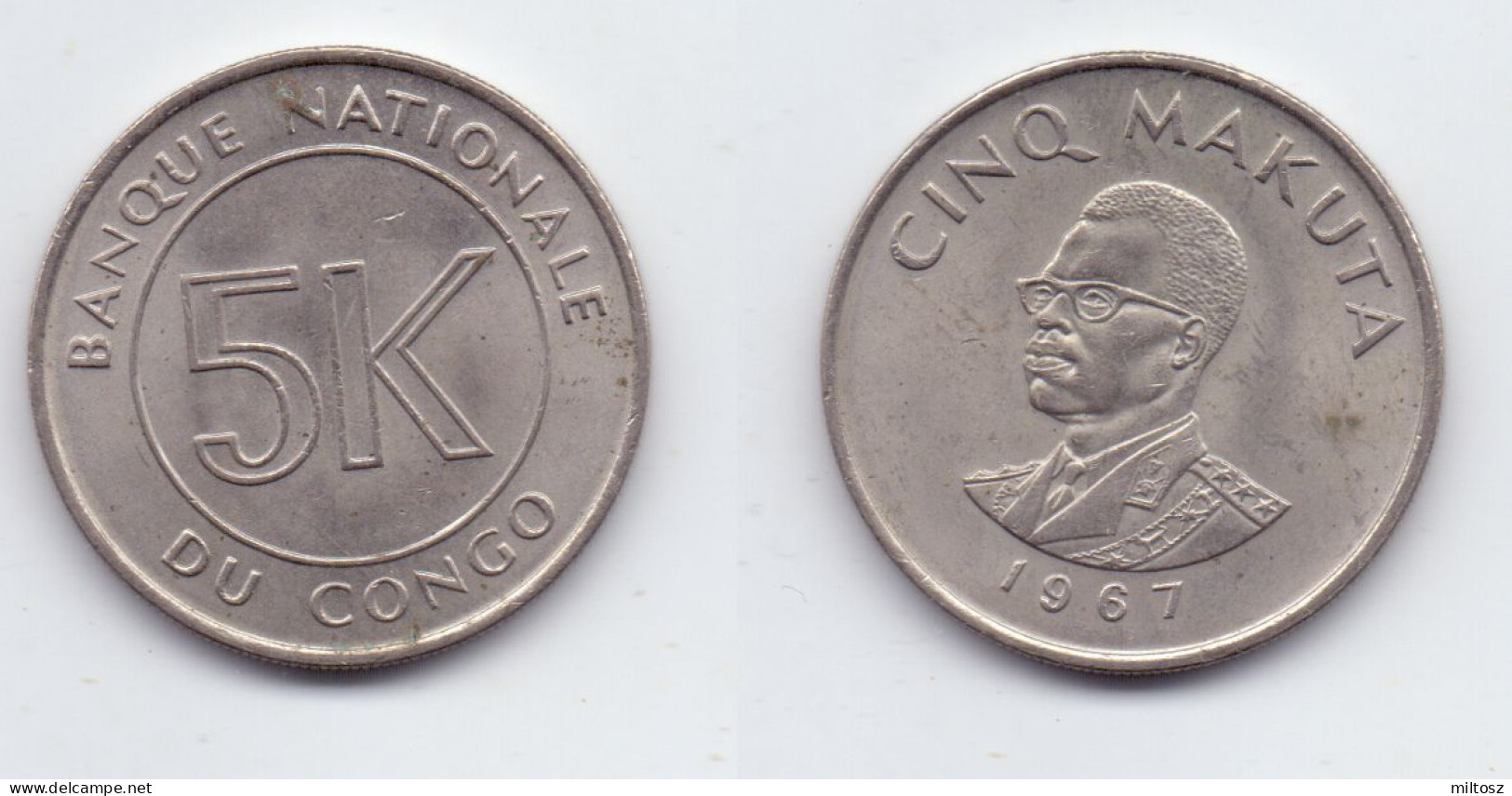 Congo 5 Makuta 1967 - Congo (República Democrática 1998)