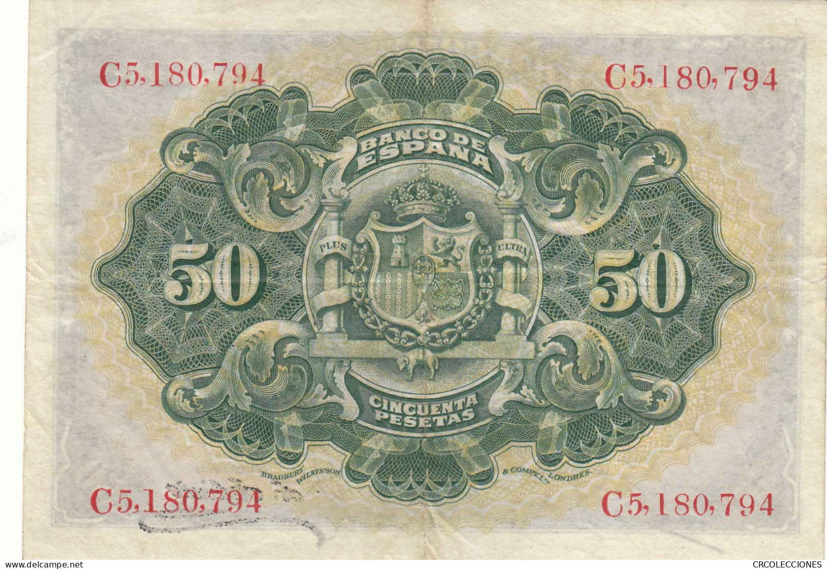 CRBS724 BILLETE ESPAÑA 50 PESETAS 1906 CON APRESTO MBC+ - 50 Peseten