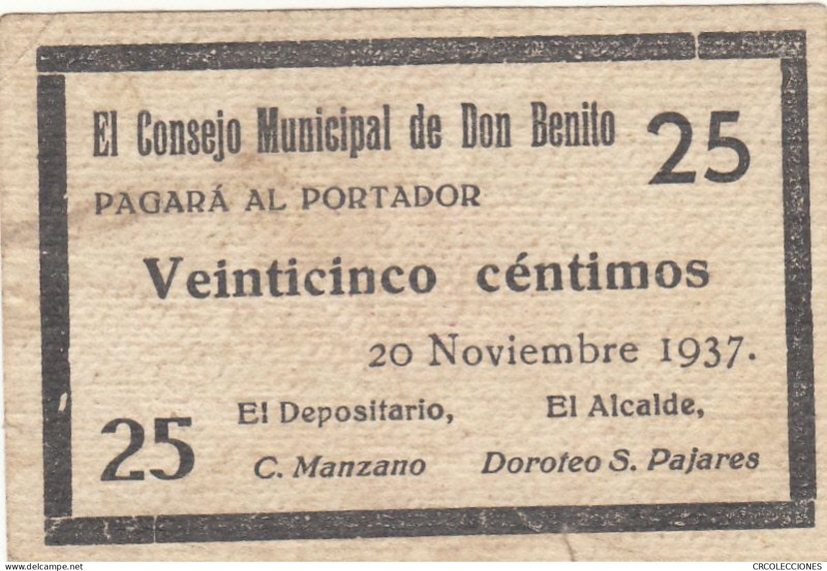 CRBL0049 BILLETE LOCAL ESPAÑA DON BENITO MBC+ - Autres & Non Classés