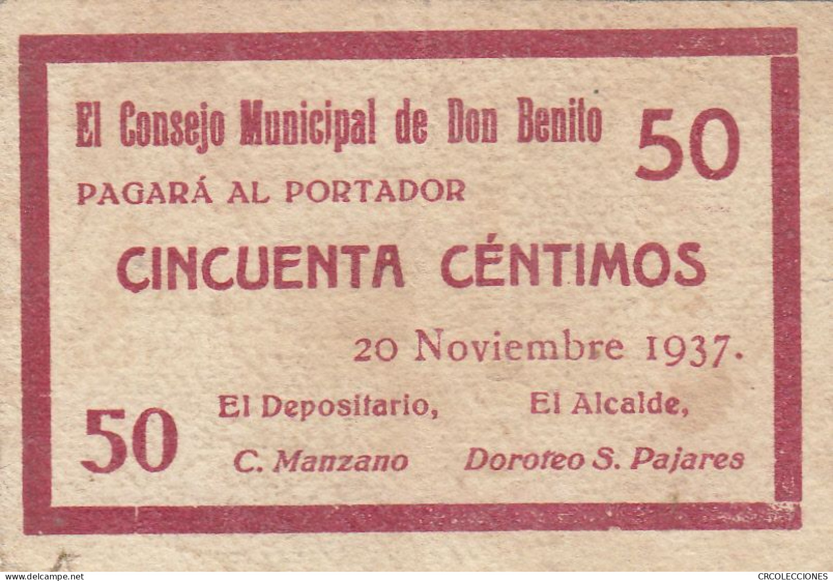 CRBL0051 BILLETE LOCAL ESPAÑA DON BENITO MBC+ - Other & Unclassified