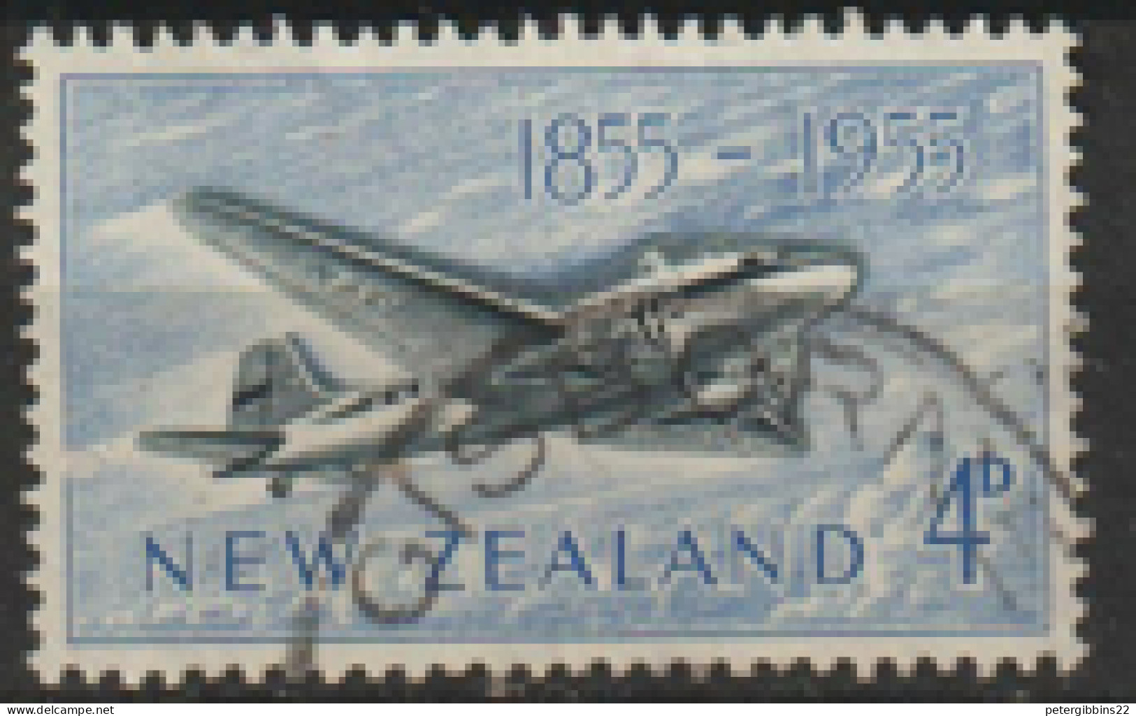New Zealand   1953     SG 741  4d  DC3   Fine Used - Used Stamps