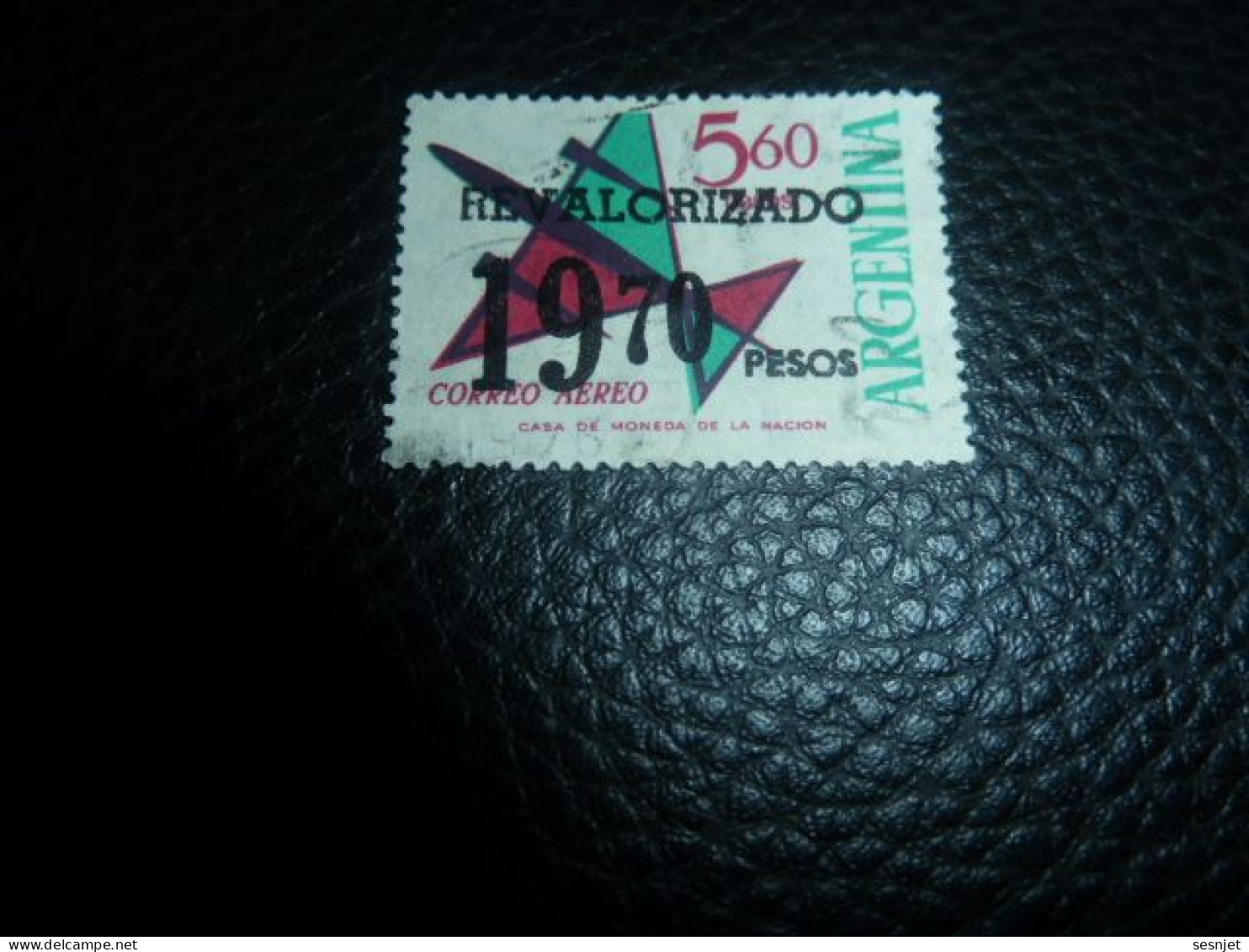 Argentina - Revalorizado - 9 P.20 S. 5p.60 - Aero - Yt 149 - Vert, Rouge-carmin Et Violet-noir - Oblitéré - Année 1975 - - Usados