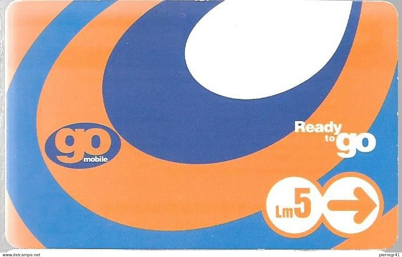 CARTE-PREPAYEE -2005-GSM-MALTE-LM5-GO Mobile-UTILISE-TBE - Malta