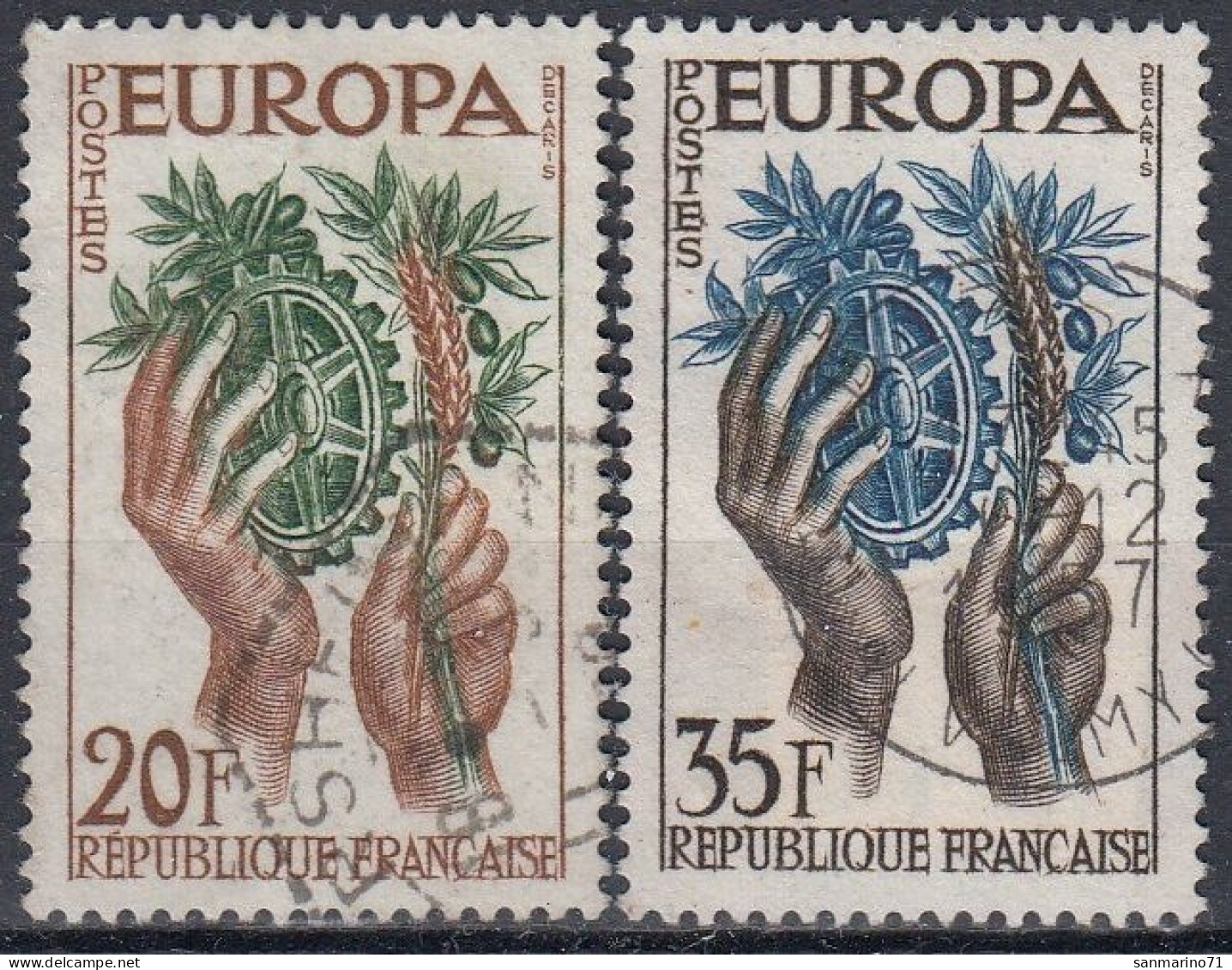 FRANCE 1157-1158,used - 1957