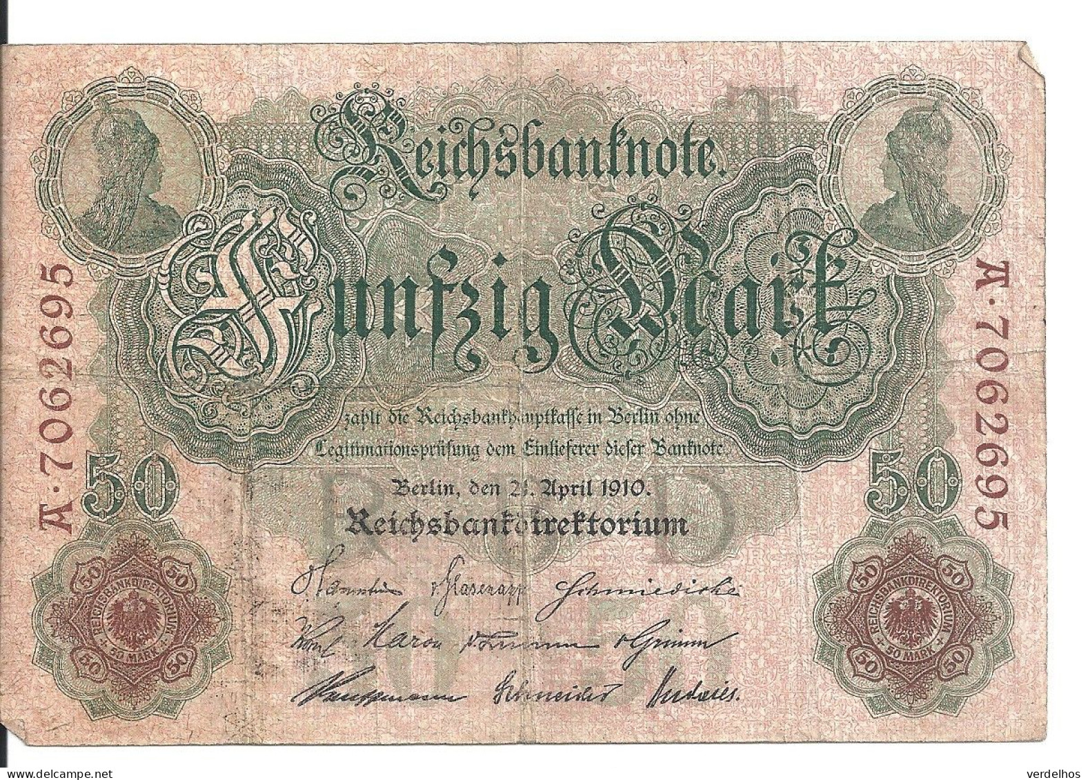 ALLEMAGNE 50 MARK 1910 VF P 41 - 50 Mark