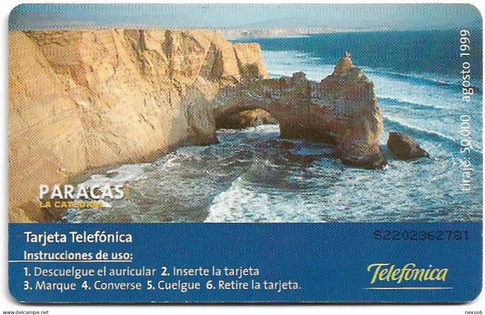 Peru - Telefónica - Paracas - Pareja De Zarcillos, (Glossy), Gem1B Not Symm. White/Gold, 20+2Sol, 08.1999, 50.000ex, Use - Perú