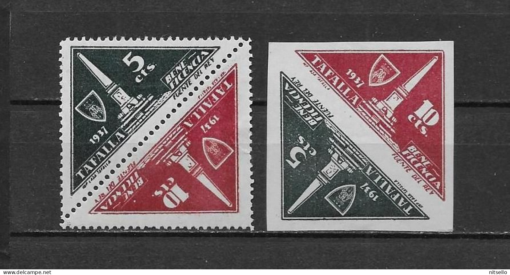 LOTE 2112D /// (SC190) TAFALLA (NAVARRA) GÁLVEZ 702P/702PS* MH  SIN DENTAR - Emisiones Nacionalistas