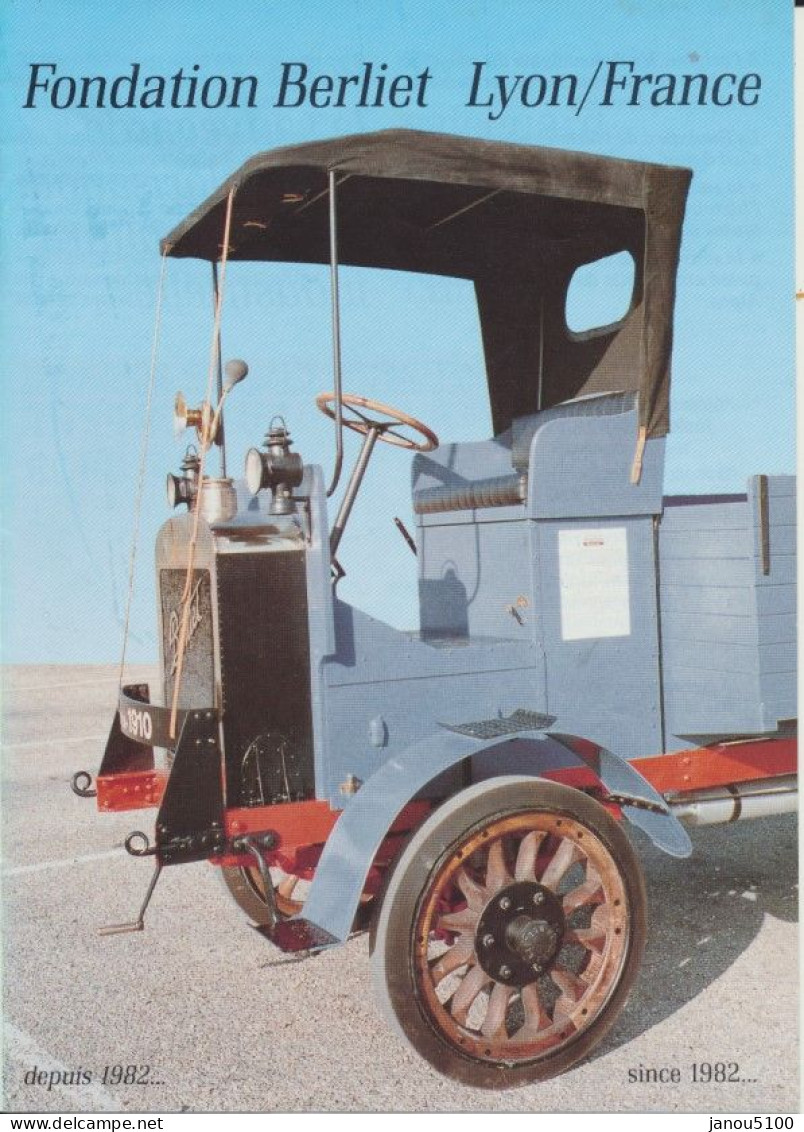 VIEUX PAPIERS     MATERIEL  ET ACCESSOIRES     FONDATION BERLIET      VEHICULES  INDUSTRIELS. - Materiaal En Toebehoren