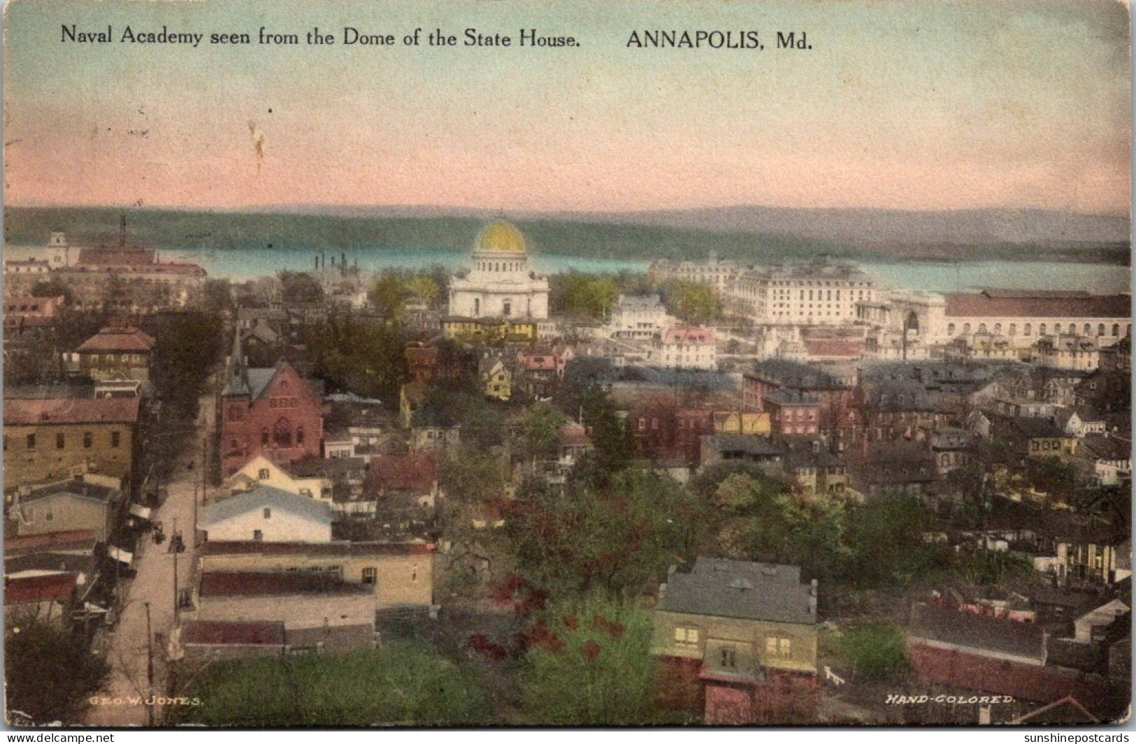 Maryland Annapolis Naval Academy Seen From The Dome Of The State House 1910 - Annapolis – Naval Academy