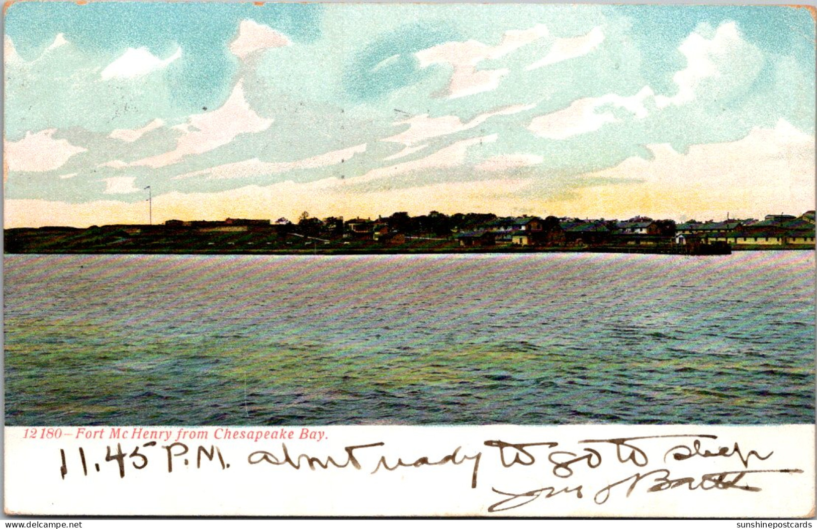 Maryland Baltimore Fort McHenry From The Chesapeake Bay 1907 - Baltimore