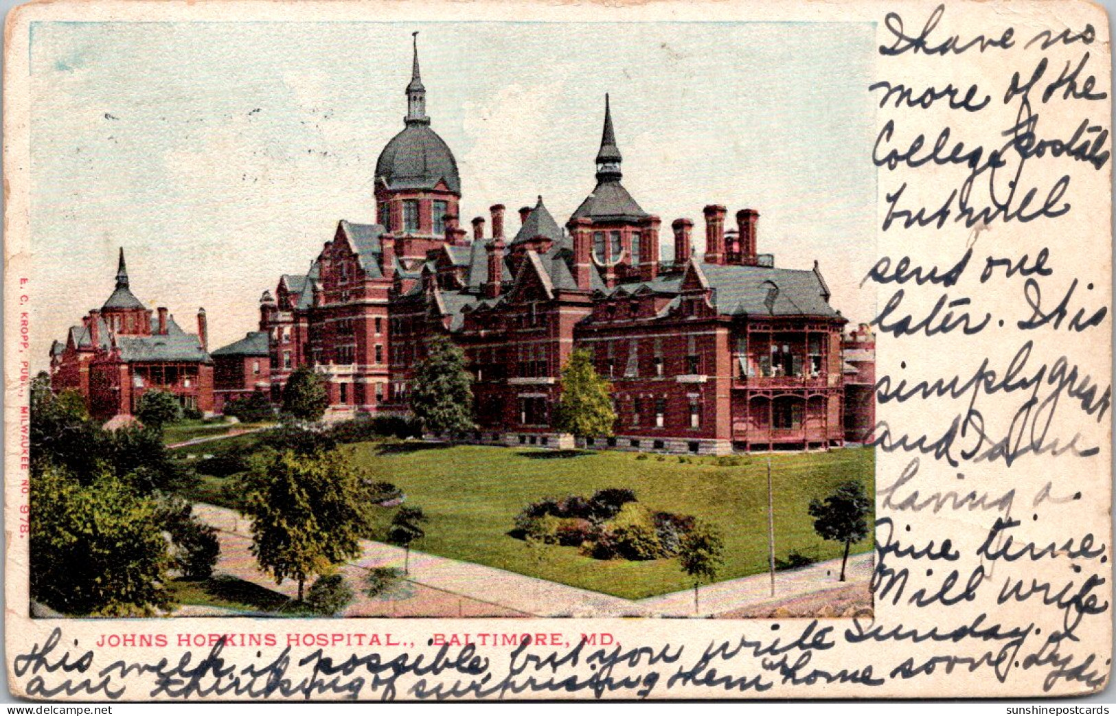 Maryland Baltimore Johns Hopkins Hospital 1904 - Baltimore