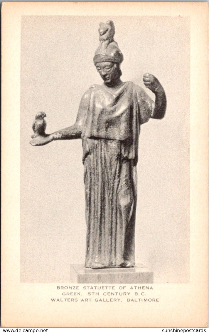 Maryland Baltimore Walters Art Gallery Bronze Statuette Of Athena Greek 5th Century B C - Baltimore