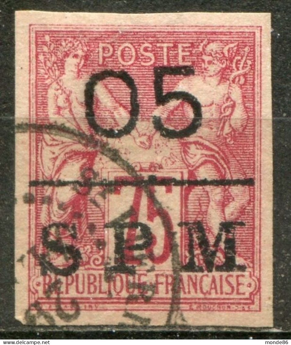 SAINT PIERRE ET MIQUELON - Y&T  N° 10 (o)...signé Roumet...4 Marges - Used Stamps