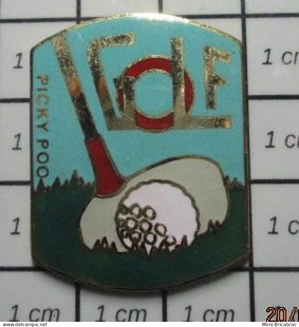 1718B Pin's Pins / Beau Et Rare / SPORTS / GOLF BALLE CLUB PICKY POO - Golf