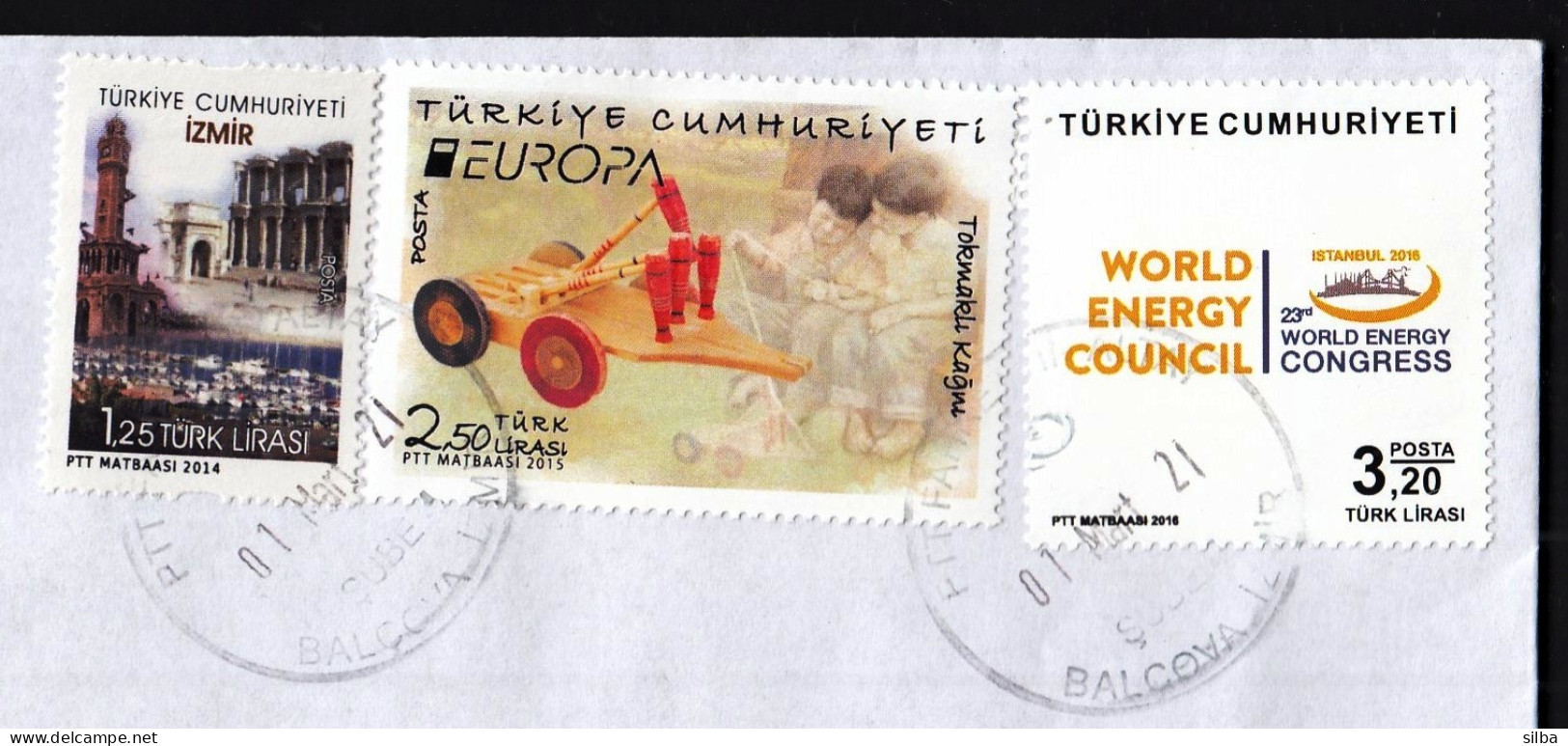 Turkey / Izmir 2014, Europe CEPT 2015, World Energy Council, Congress 2016 - Storia Postale