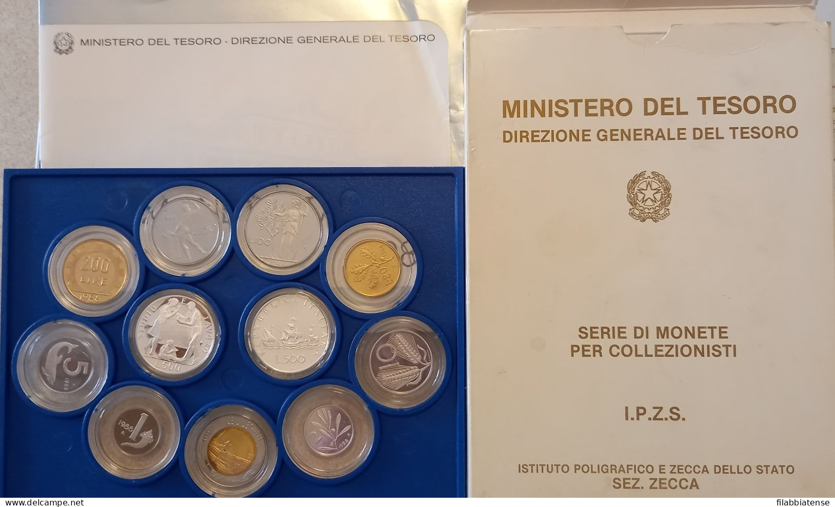 1988 - Italia Divisionale Fondo Specchio    ----- - Mint Sets & Proof Sets