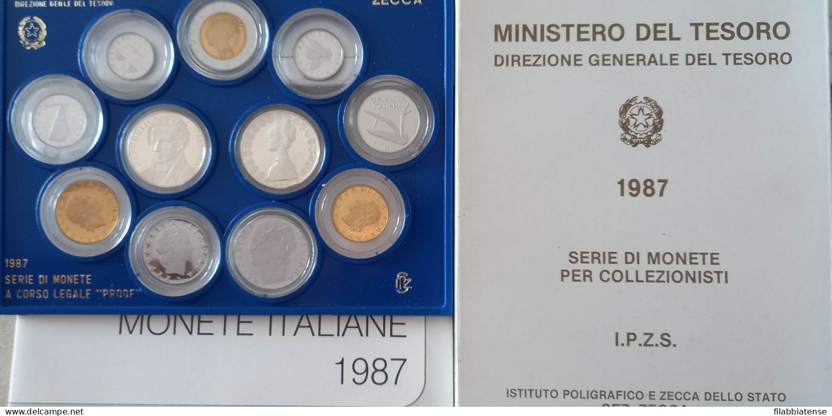 1987 - Italia Divisionale Fondo Specchio    ----- - Mint Sets & Proof Sets