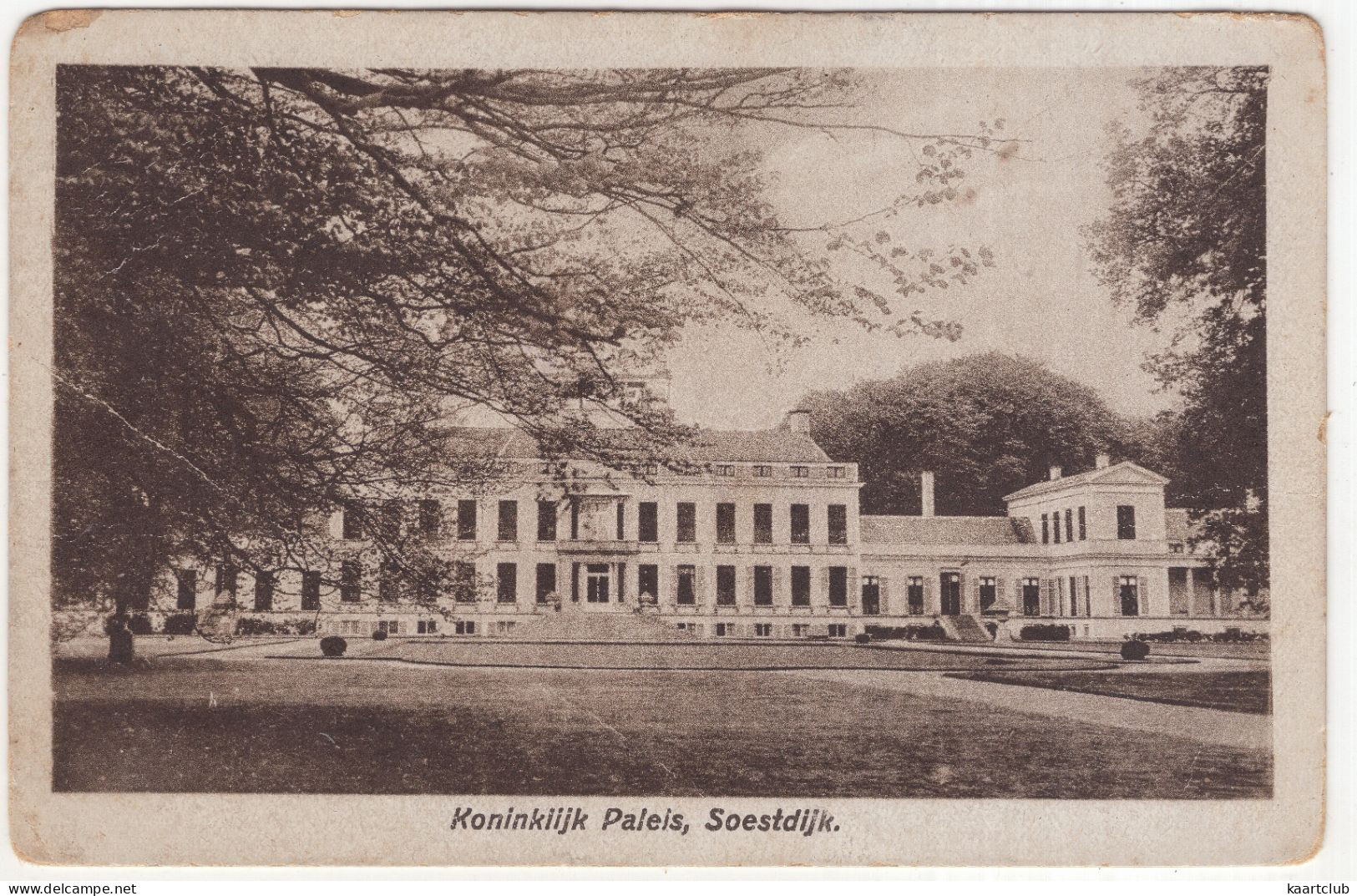 Koninklijk Paleis, Soestdijk.  - (Utrecht, Nederland/Holland) - 1922 - (Uitg. G.T. Smit 'Ons Boekenhuisje', Baarn) - Soestdijk