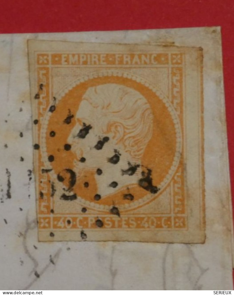 BP 15 FRANCE BELLE LETTRE 1856  DUNKERQUE A LILLE  + NAPOLEON  40C  +VOISIN +AFFR. INTERESSANT++ - 1853-1860 Napoléon III.