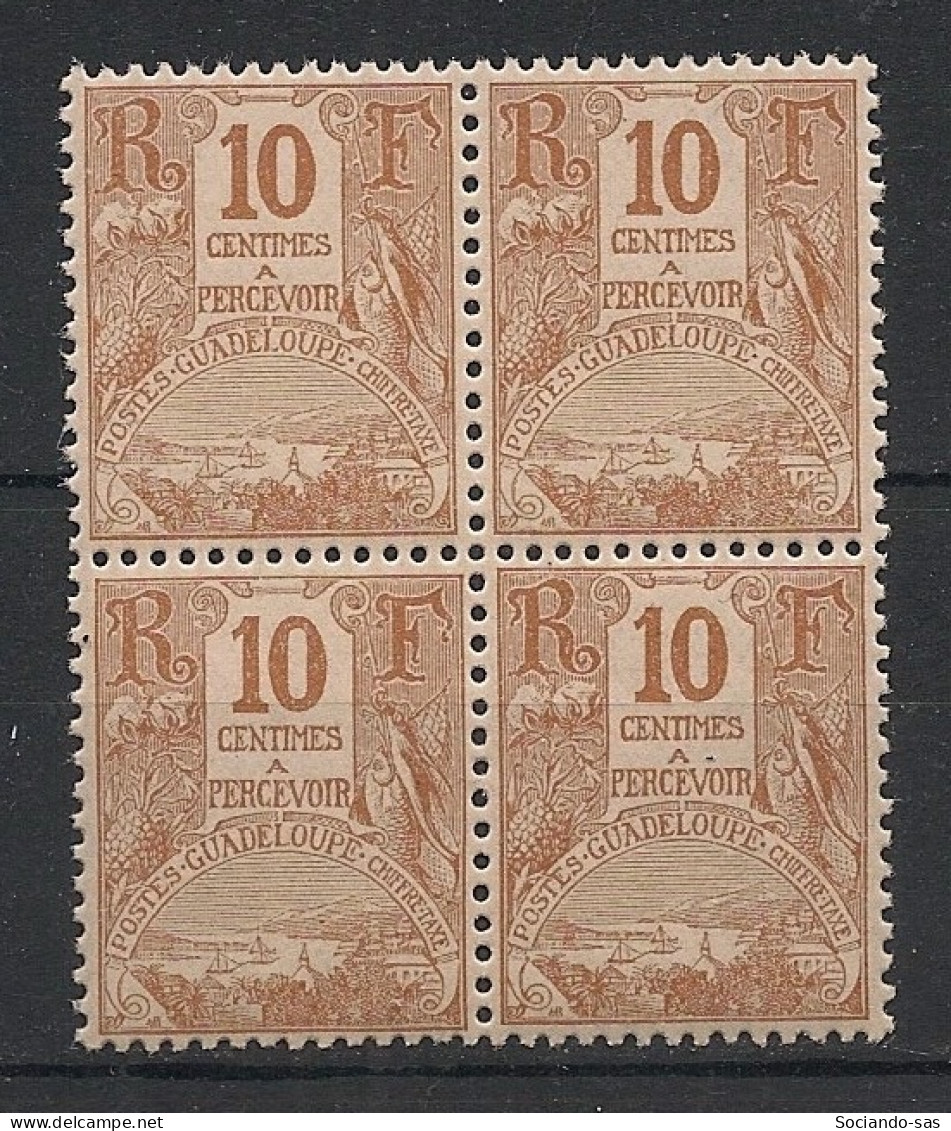 GUADELOUPE - 1904 - Taxe TT N°Yv. 16 - 10c Brun - Bloc De 4 - Neuf Luxe ** / MNH / Postfrisch - Timbres-taxe