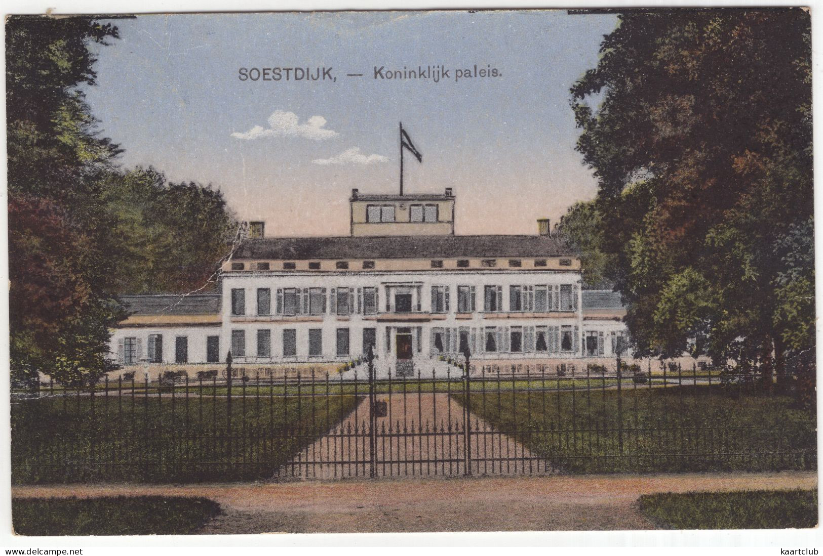 Soestdijk. -- Koninklijk Paleis.  - (Utrecht, Nederland/Holland) - 1923 - (Uitg. Nauta, Velsen - 10970) - Soestdijk