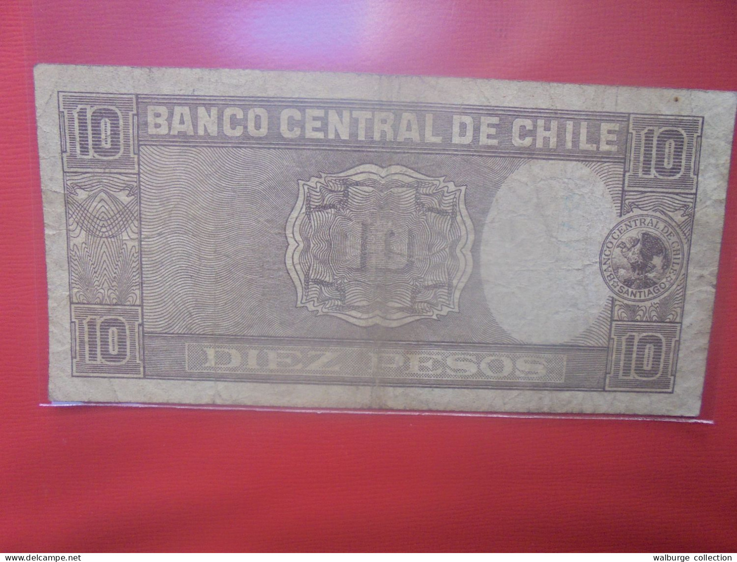 CHILI 10 PESOS ND(1947-58) Circuler(B.29) - Chili