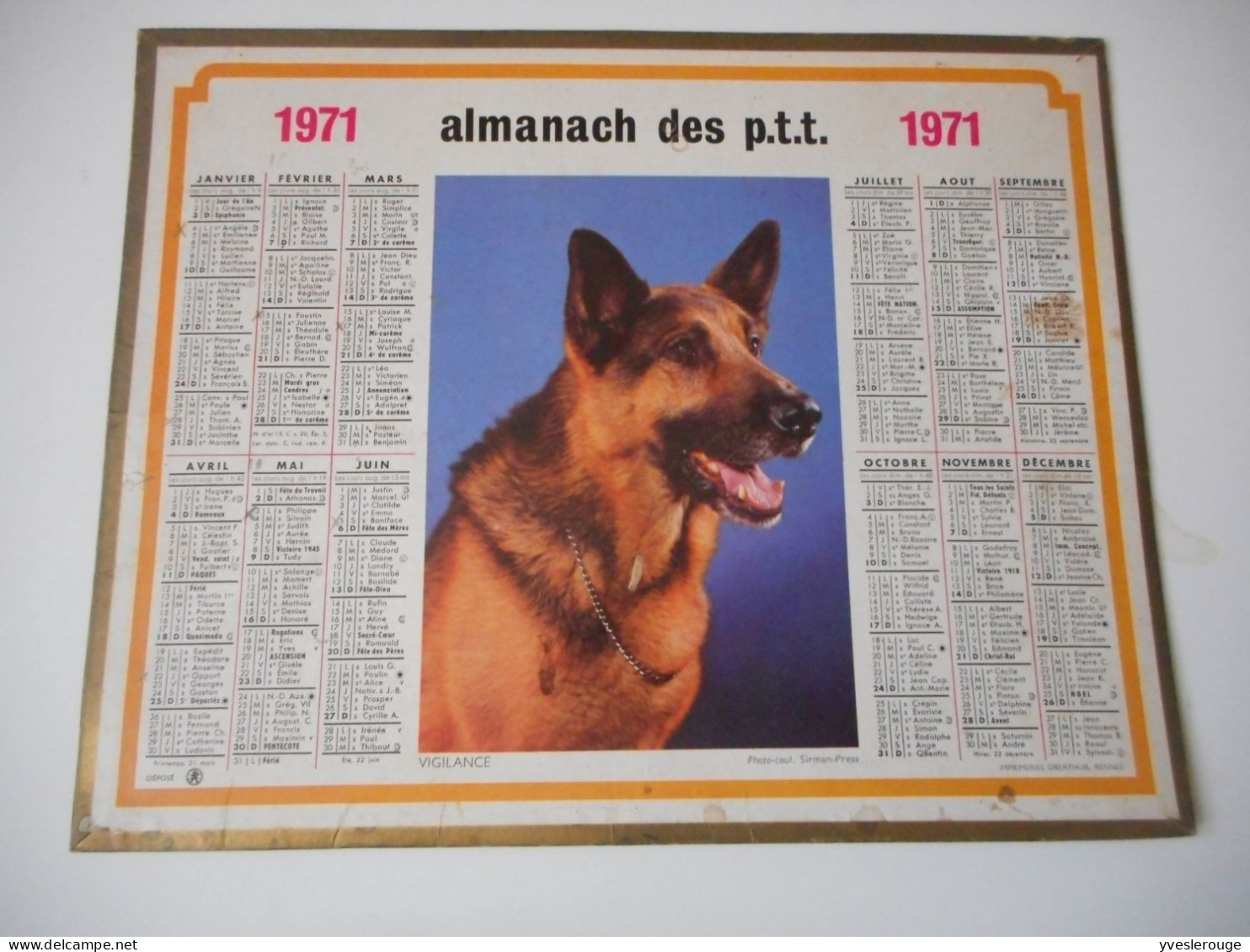 ALMANACH DES PTT 1971 - Big : 1971-80