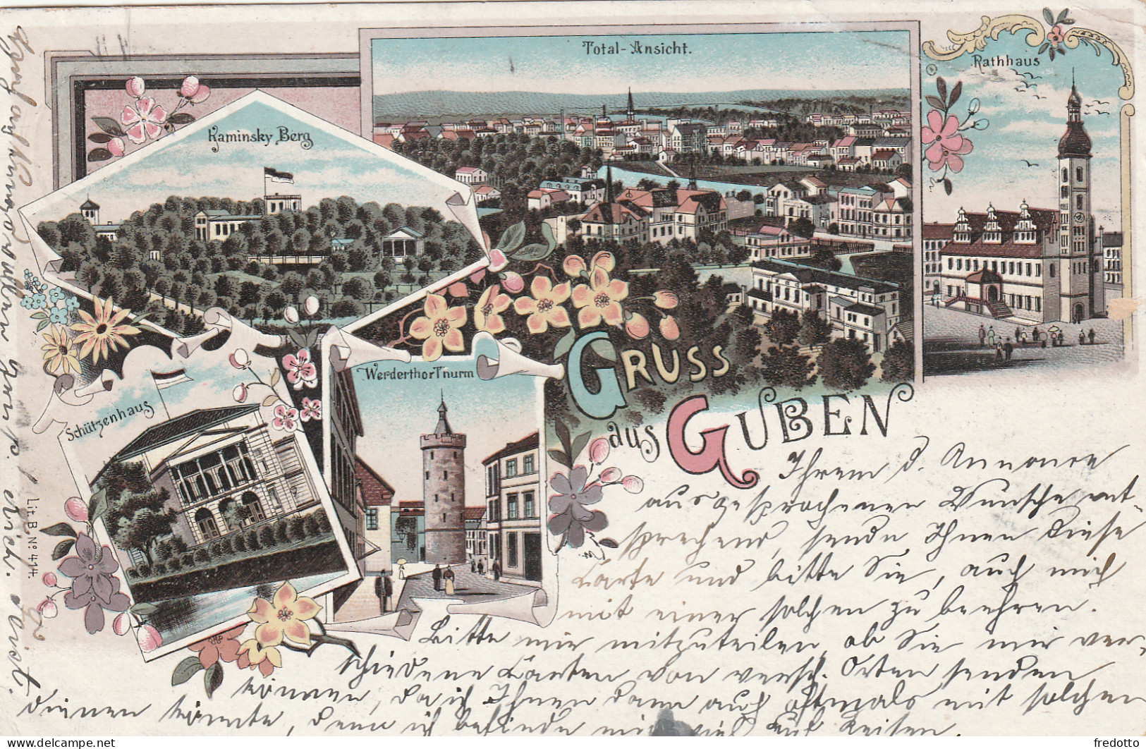Gruss Aus Guben- Litho - 1897 - Guben