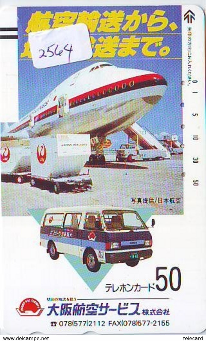 Télécarte JAPON * FRONT BAR 330-1611 * AVION * 2564 * OSAKA AIR SERVICE - Aviones