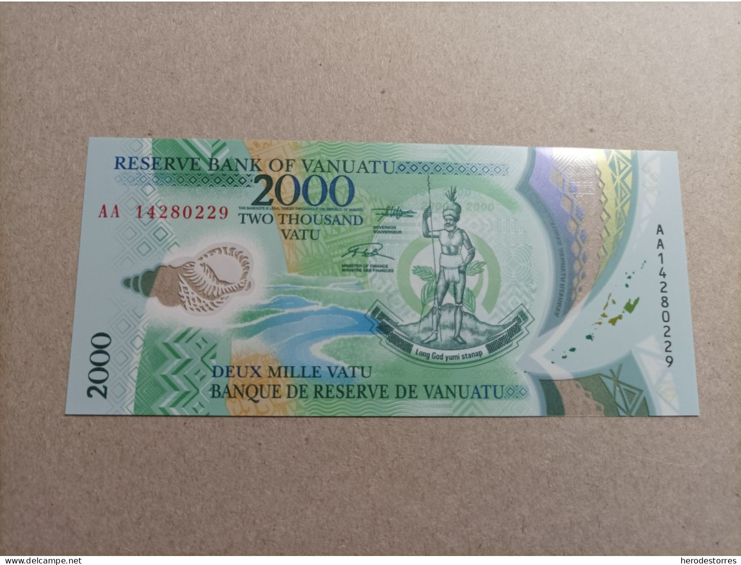 Billete De Vanuatu De 2000 Vatu, Serie AA, UNC - Vanuatu