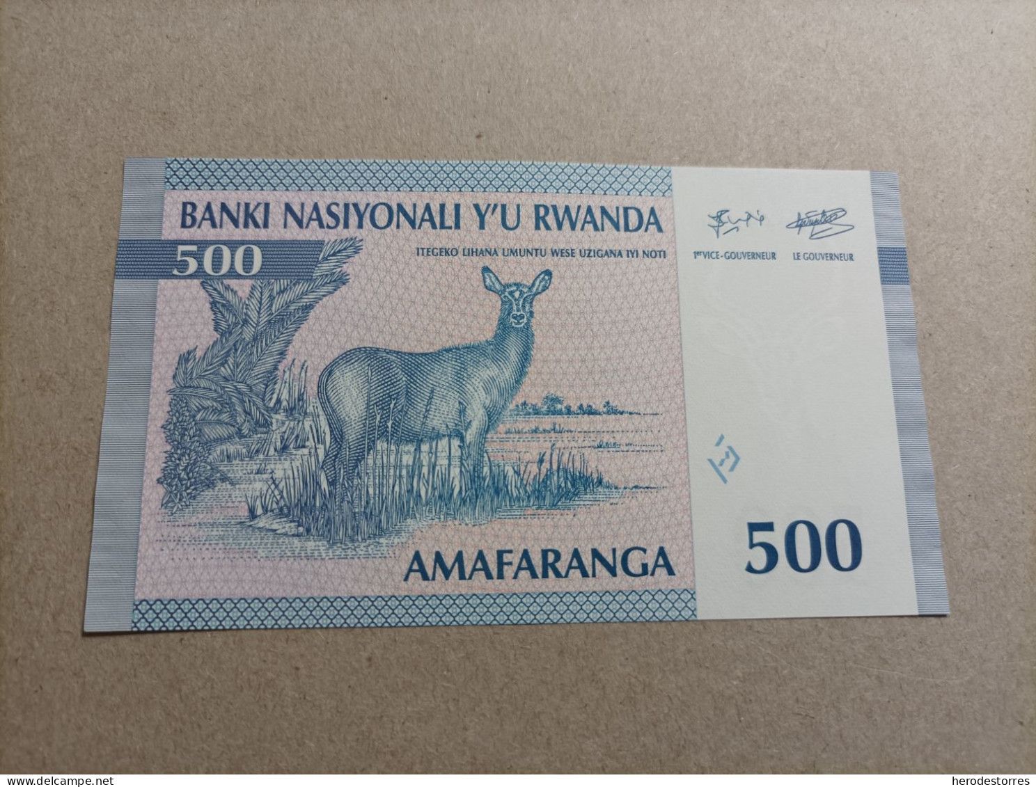 Billete De Rwanda De 500 Francs, Serie AA, Año 1994, UNC - Ruanda