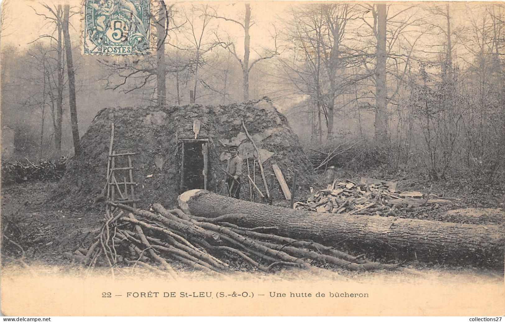 95-SAINT-LEU- EN FORÊT, HUTTE DE BÛCHERON - Saint Leu La Foret