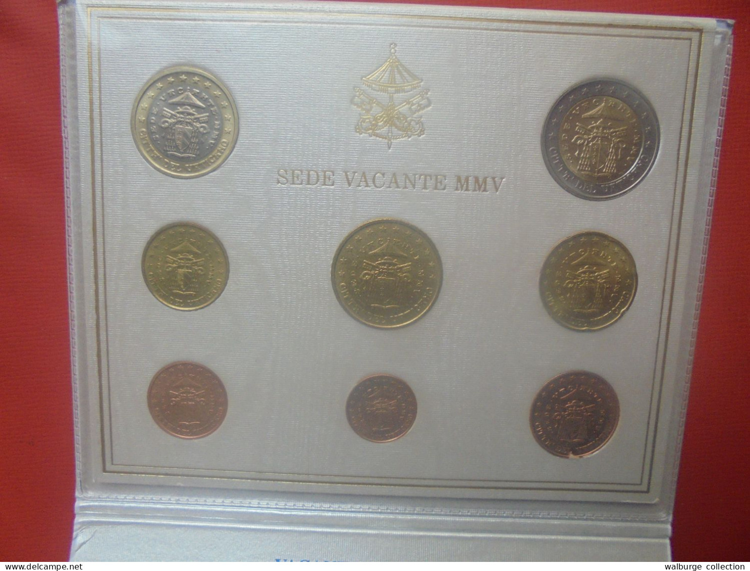 START 1 EURO ! VATICAN 2005 "SEDE VACANTE" ASSEZ RARE ! SERIE COMPLETE COFFRET FDC - Vatican