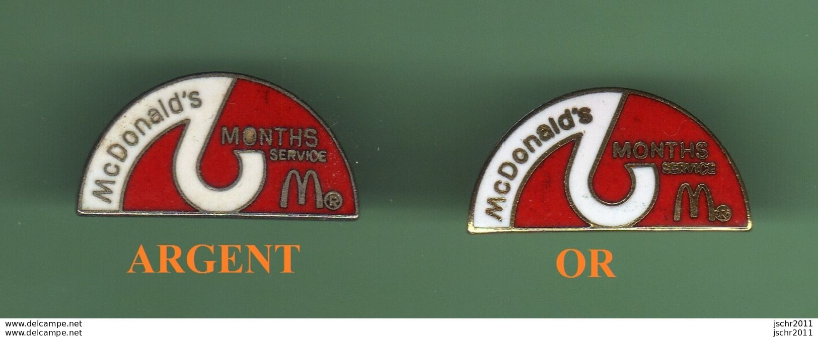 McDonald's *** MONTHS SERVICE *** Lot De 2 Pin's Differents *** 6001-1 - McDonald's