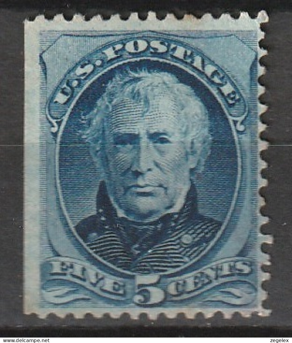 USA 1875 5 Cents Blue On Yellowish Paper. Scott 179 Unused!! No Gum - Ongebruikt