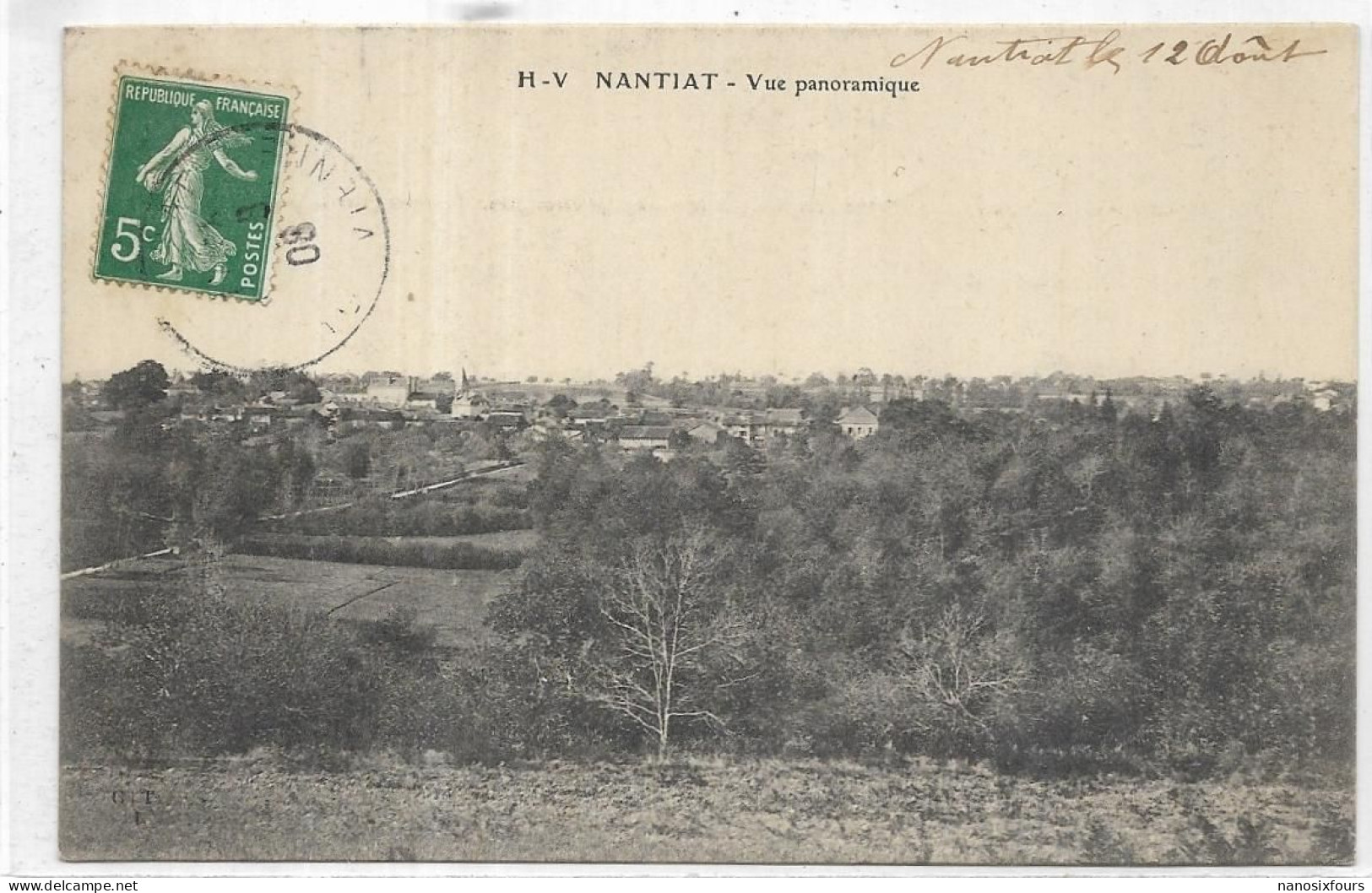 D 87. NANTIAT.  VUE PANORAMIQUE  CARTE ECRITE - Nantiat