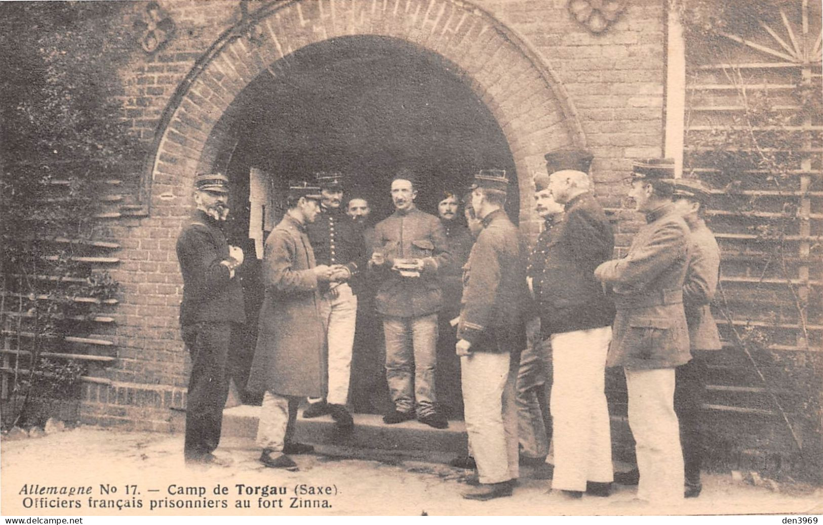 Allemagne - Camp De Prisonniers De TORGAU - Officiers Français Au Fort Zinna - Guerre 1914-18, Croix-Rouge Genève - Torgau