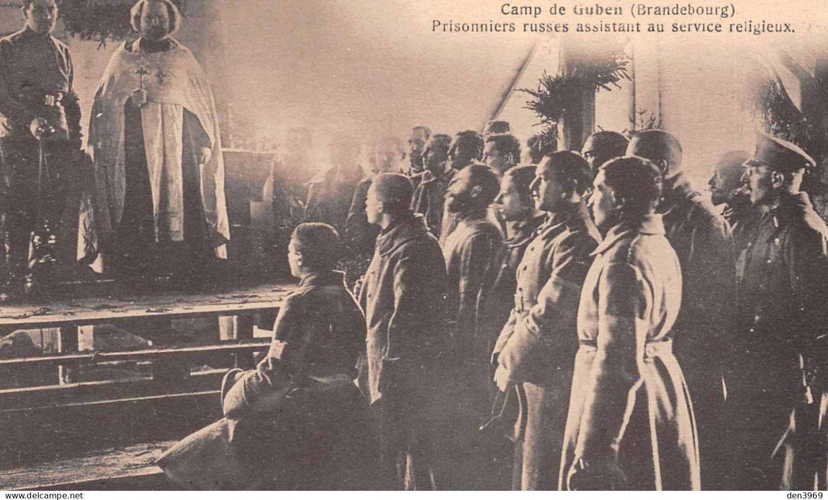 Allemagne - Camp De Prisonniers De GUBEN - Russes Assistant Au Service Religieux - Guerre 1914-18, Croix-Rouge Genève - Guben