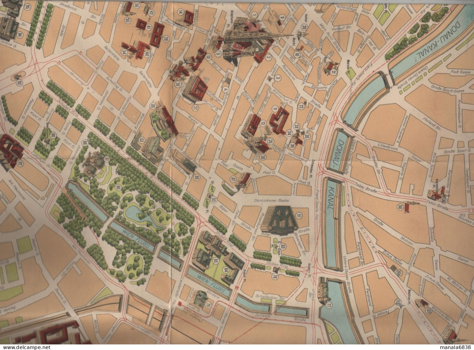 Kultur Und Kunsstatten In Wien Stadtplan - Cartes Géographiques