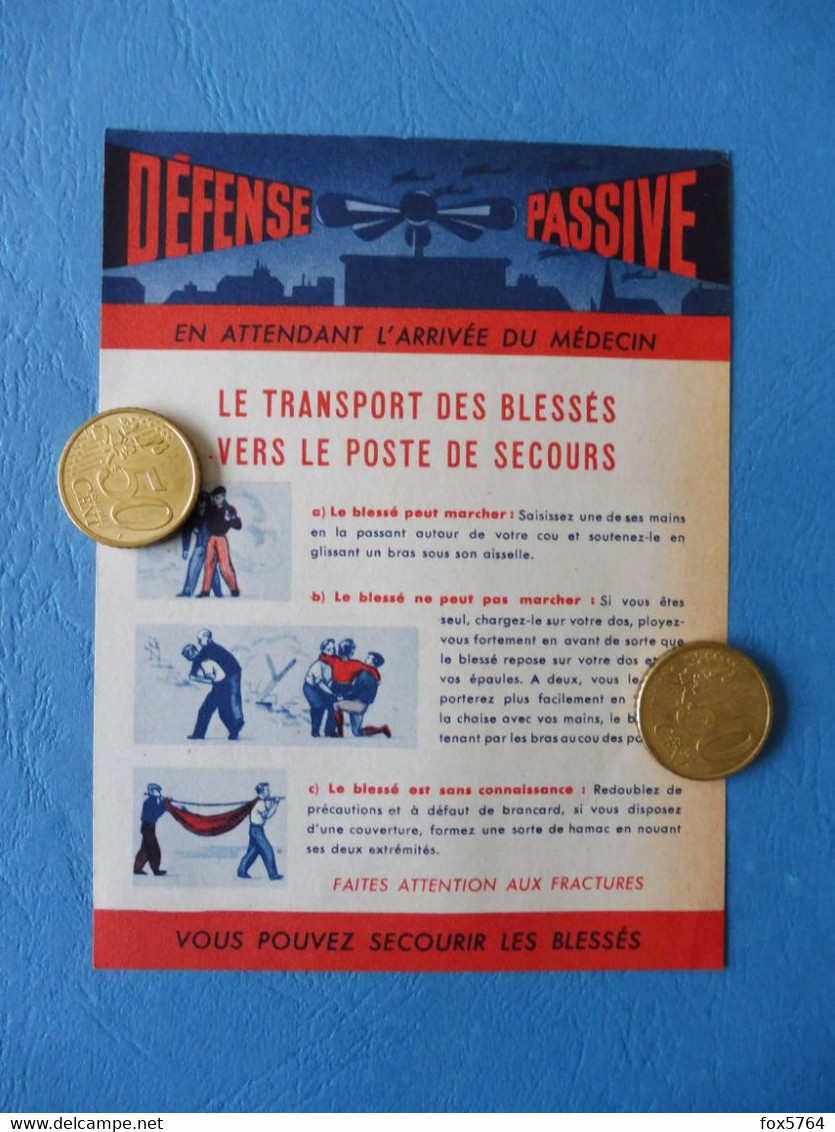 WW2 / DEFENSE PASSIVE / NOTICE PATRIOTIQUE / CONSIGNES DP / ORIGINALE - Feuerwehr