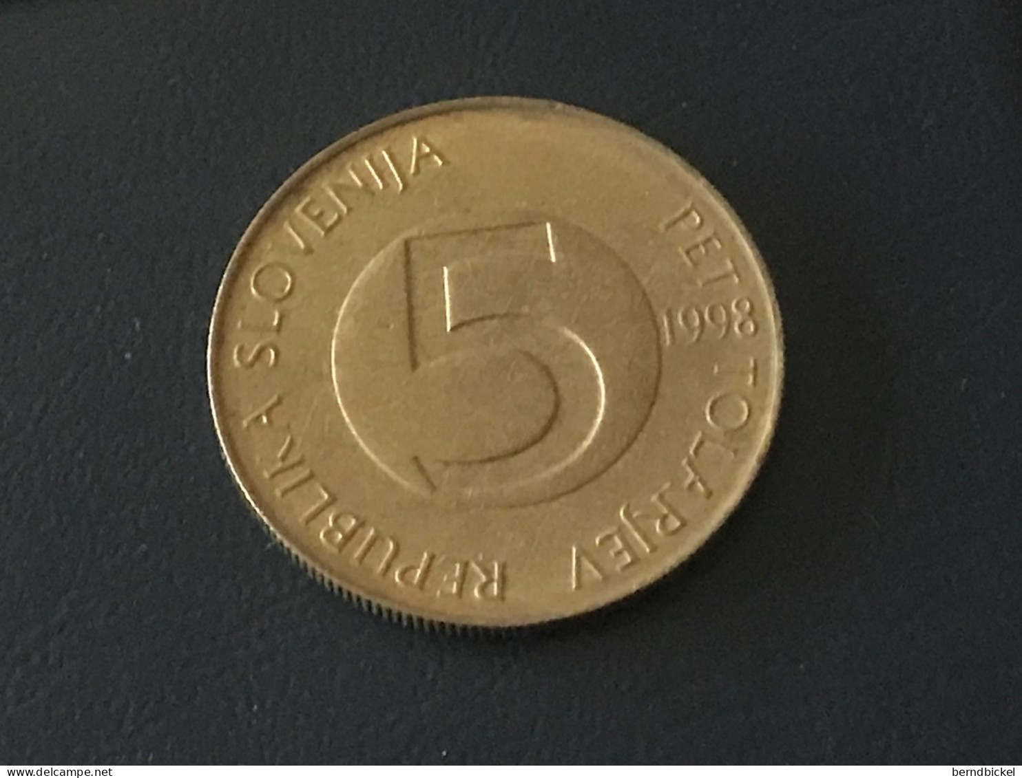 Münze Münzen Umlaufmünze Slowenien 5 Tolar 1998 - Slovénie