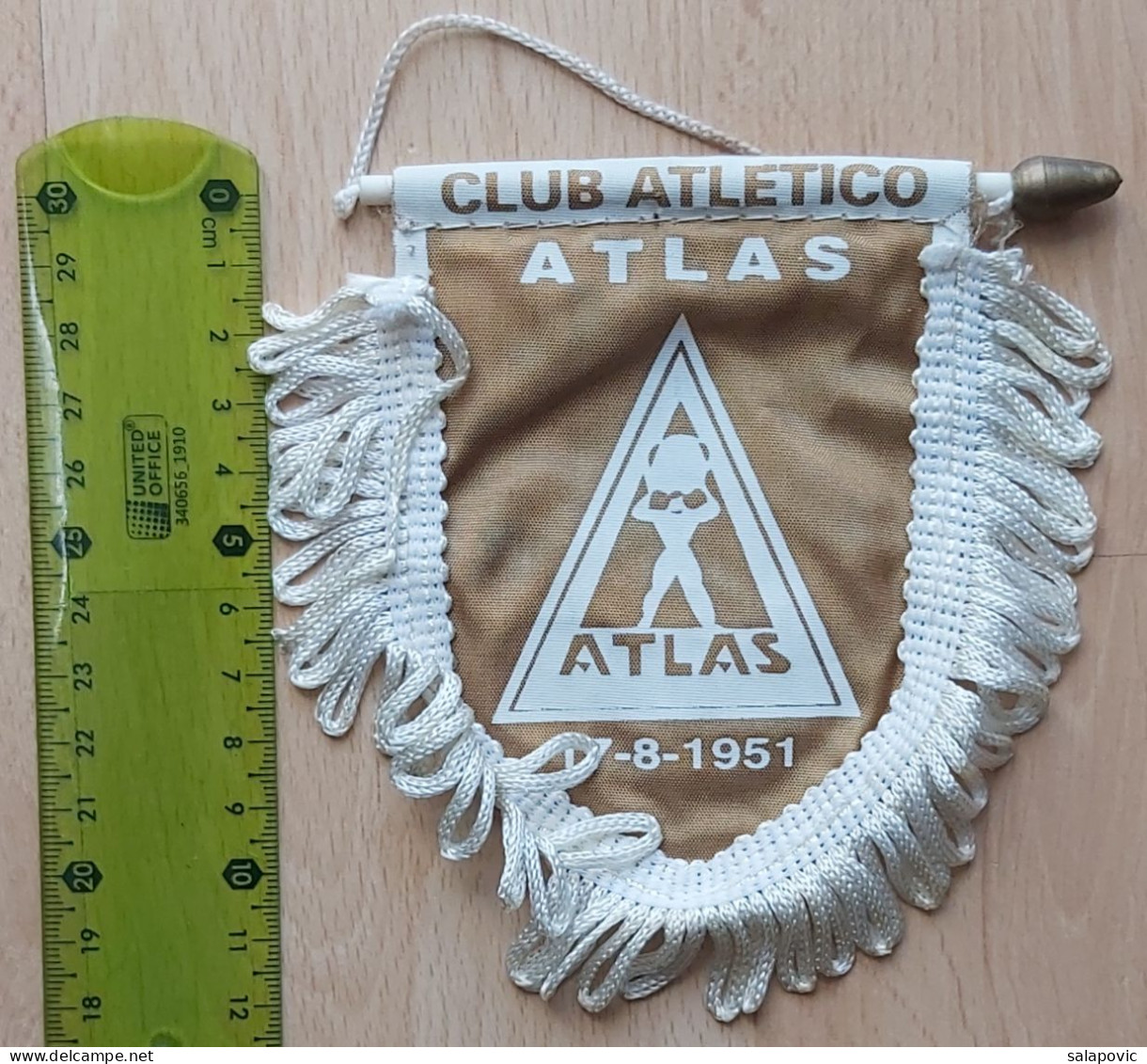 Club Atlético Atlas Argentina Football Club Soccer Fussball Calcio Futbol Futebol PENNANT, SPORTS FLAG ZS 3/10 - Kleding, Souvenirs & Andere