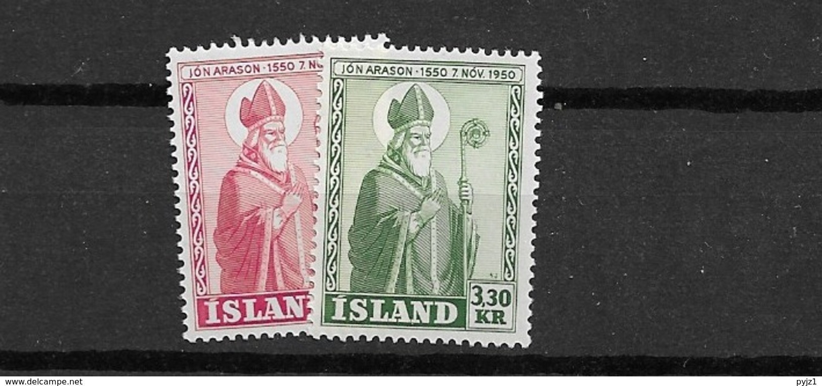1950 MNH Iceland, Island, Mi 271-2 - Unused Stamps