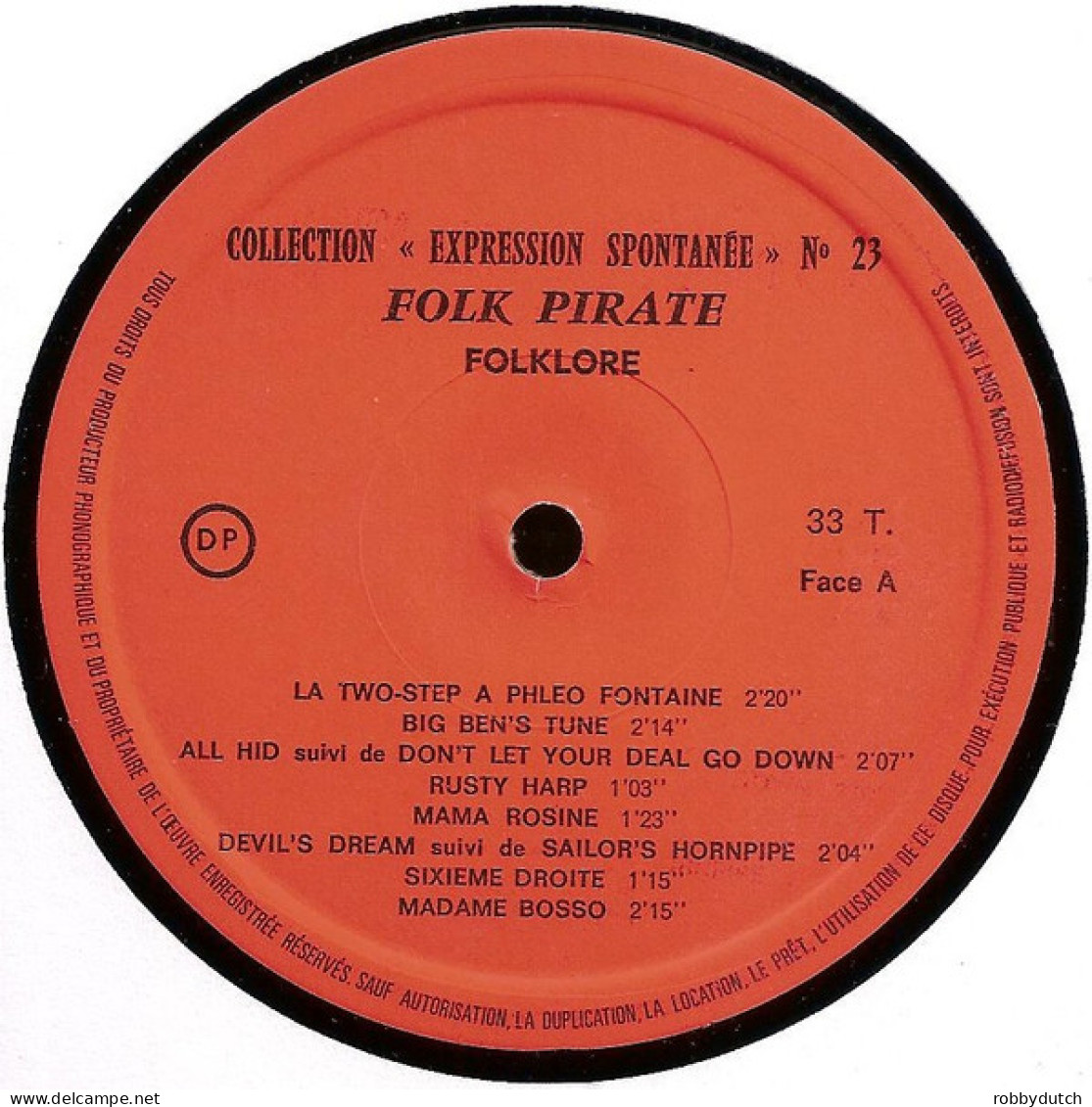 * LP *  FOLK PIRATE - FOLKLORE (France 1975 EX-) - Country En Folk