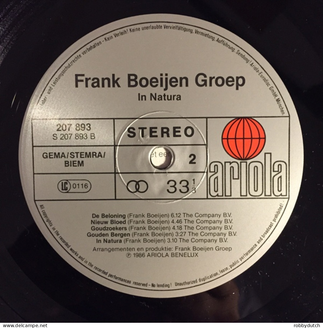 * LP *  FRANK BOEIJEN GROEP - IN NATURA (Holland 1986 EX-) - Other - Dutch Music